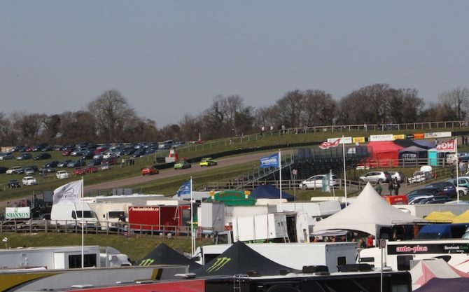 The paddock at Lydden will be busy this weekend for the British Rallycross