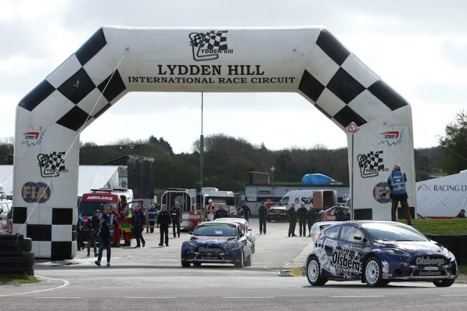 All four rallycross Supercars