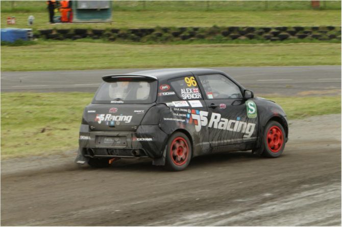 Alex Spencer had a trying time at Pembrey 